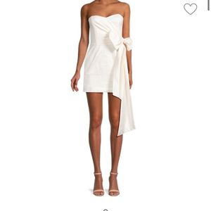White French Connection Florida Bow Mini Dress